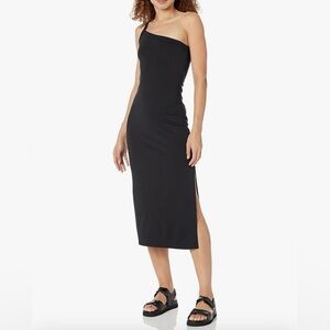Women's Black One Shoulder Bodycon Dress